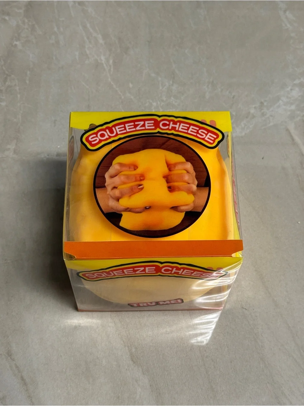 Squeeze Cheese Yellow Stress Toy